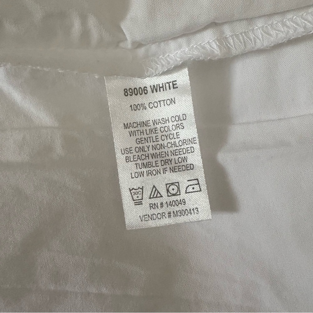 METROSTYLE sz S White Button down Fishtail High Low Shirt - Picture 7 of 8